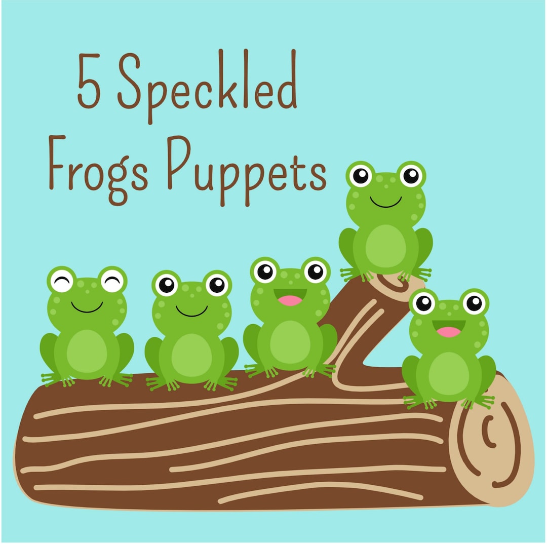 Little speckled frogs printable puppets instant digital download fun activity for your baby or toddler
