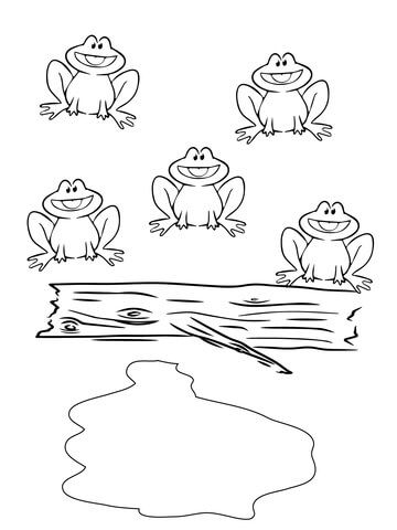 Five little speckled frogs coloring page free printable coloring pages frog coloring pages monkey coloring pages coloring pictures for kids