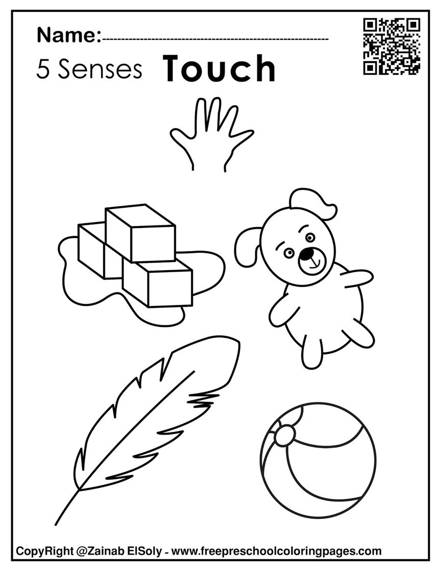 Senses coloring pages