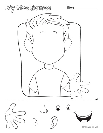 Five senses craft â tims printables