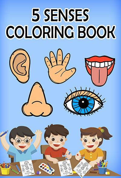 Five senses coloring books
