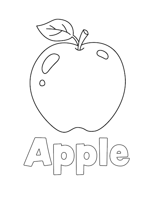 Apple coloring page