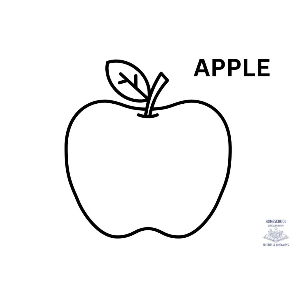 Apple coloring page