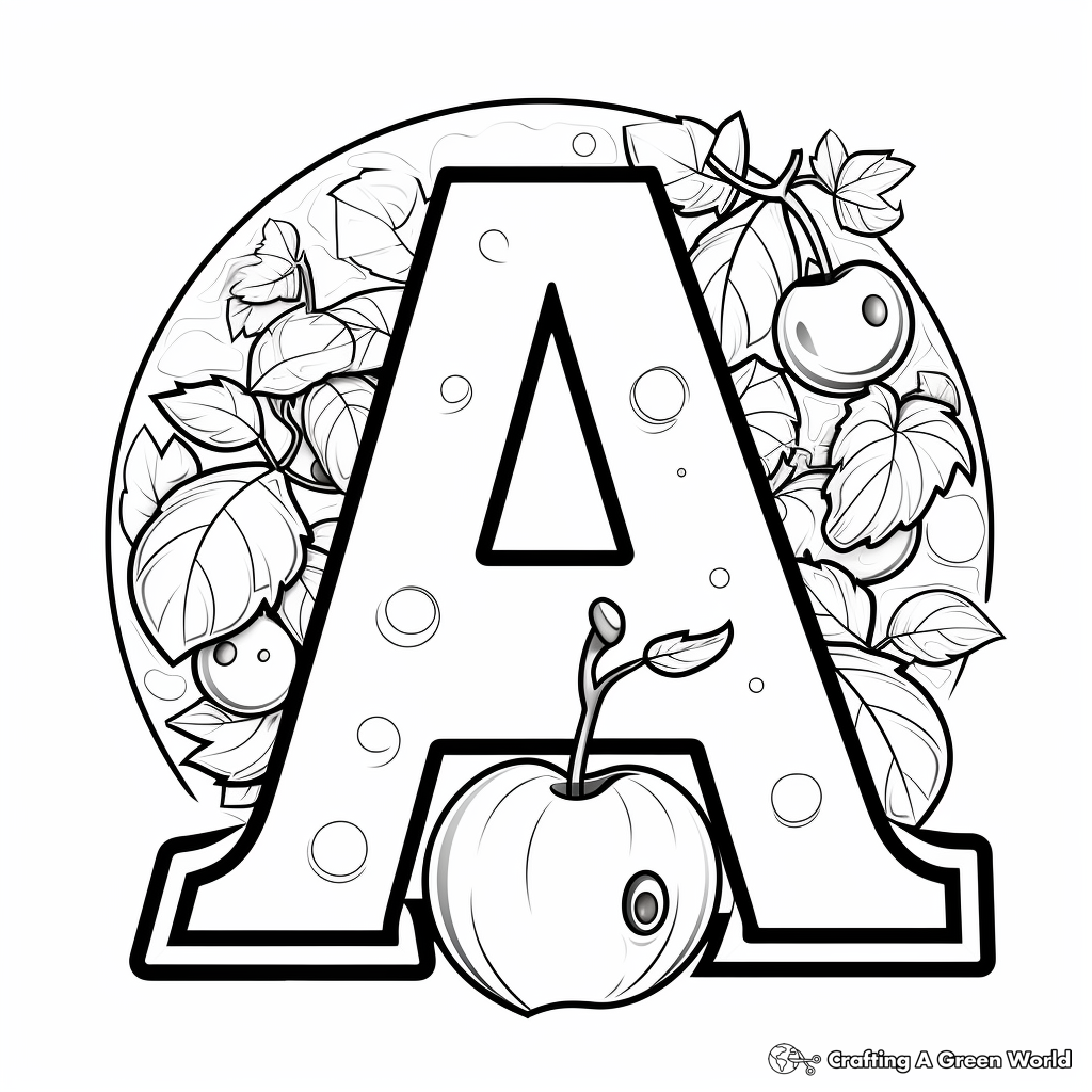 Letter a coloring pages