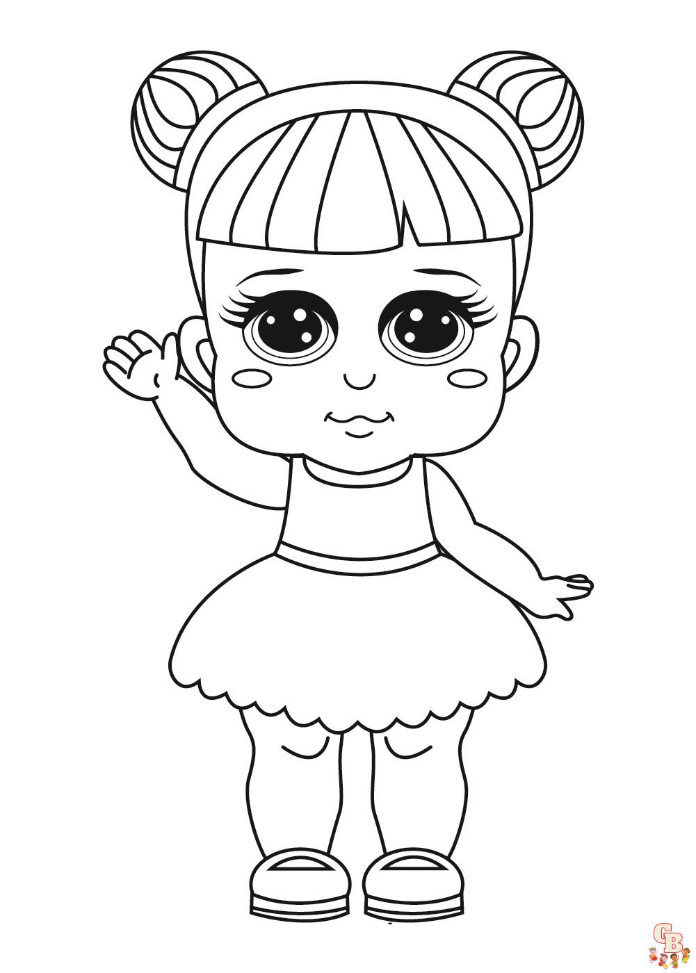 Free cute baby alive doll coloring pages