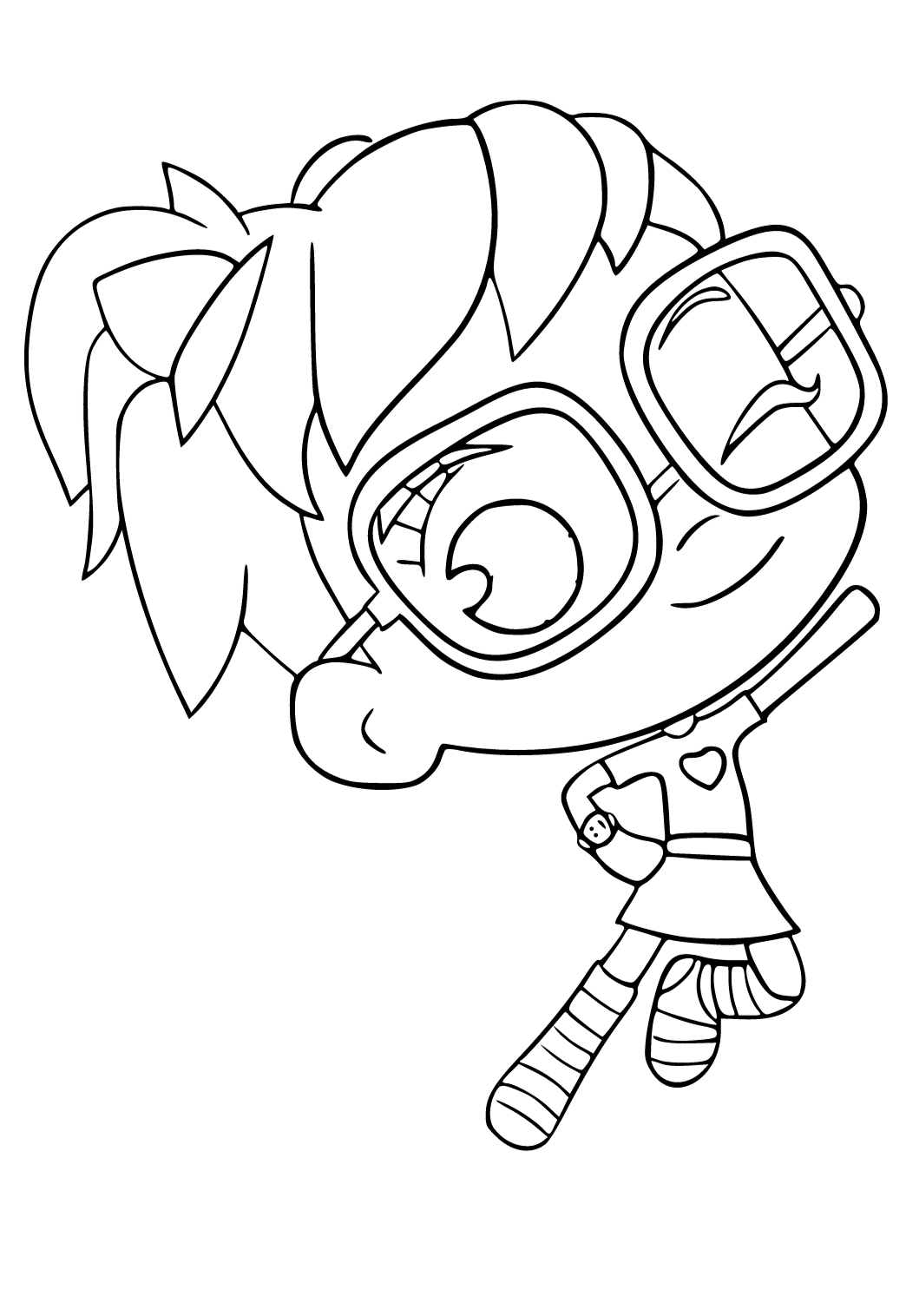 Free printable abby hatcher jump coloring page for adults and kids