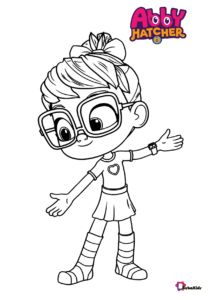 Colorful abby hatcher coloring page