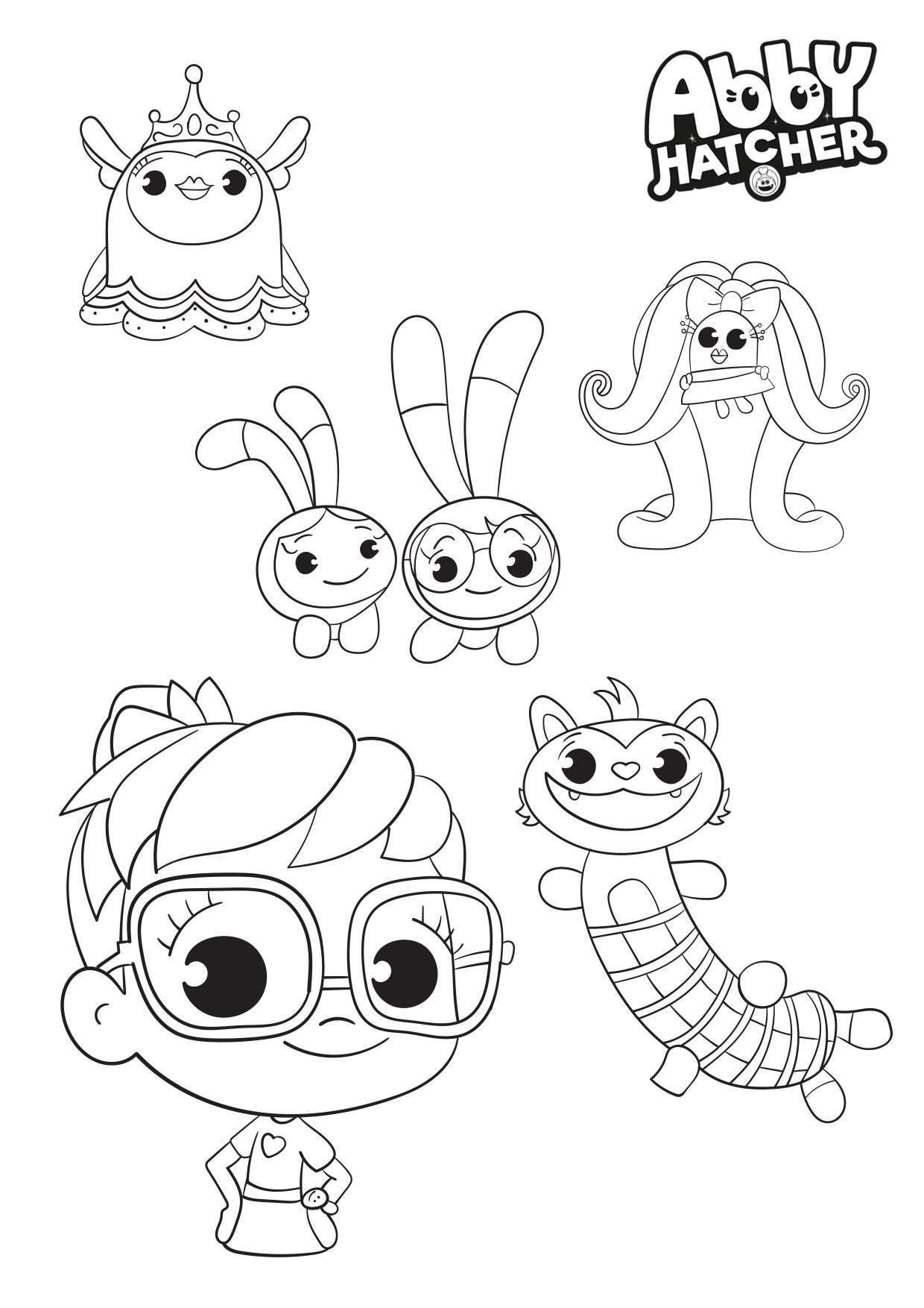 Abby hatcher coloring pages printable for free download