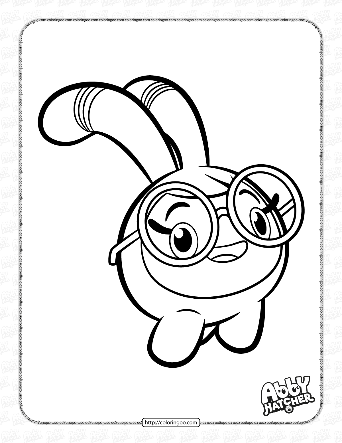 Squeaky peeper fa from abby hatcher coloring pages