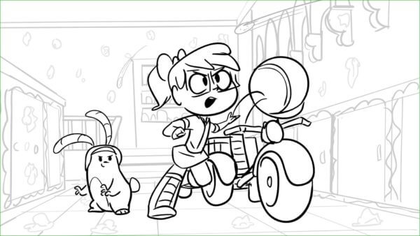 Eeyore with abby playing ball coloring page