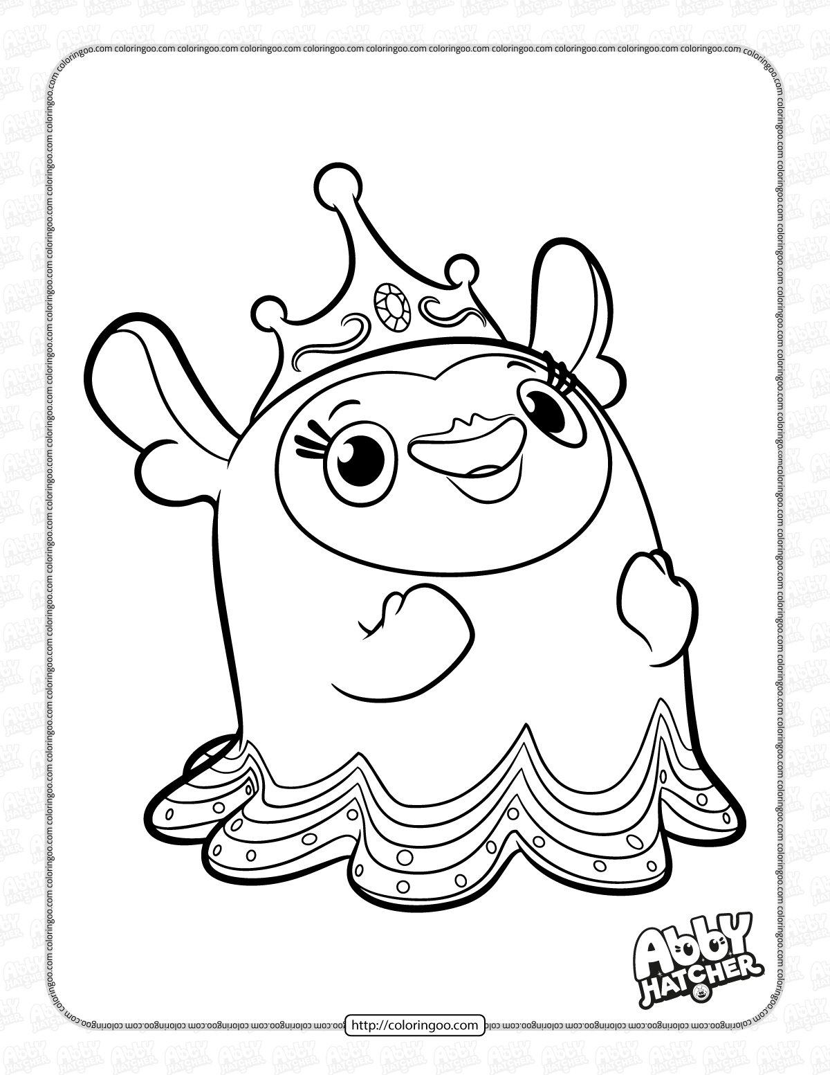 Princess flug from abby hatcher coloring page