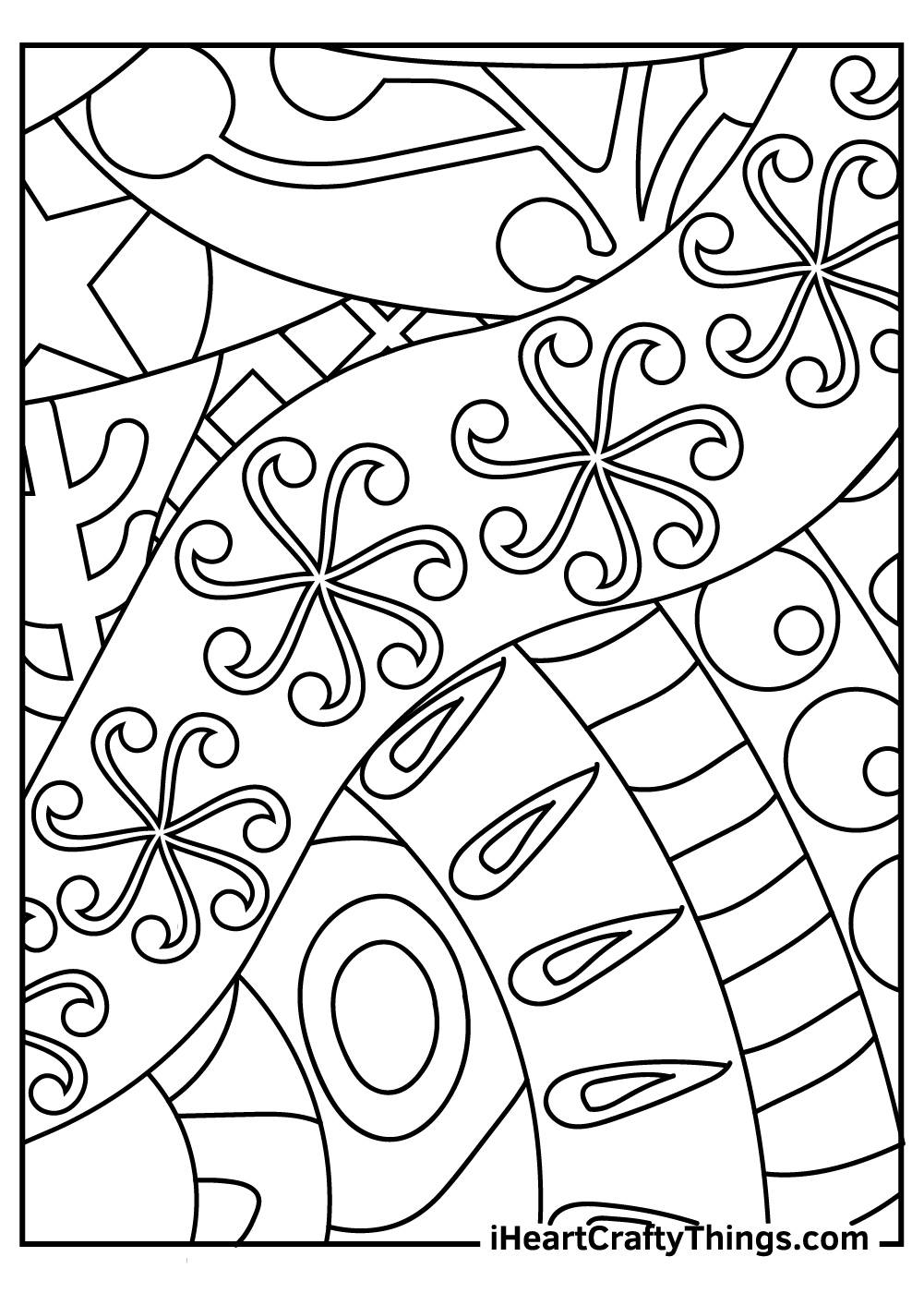 Abstract coloring pages free printables