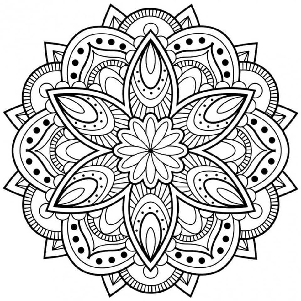 Free printable abstract pattern coloring page