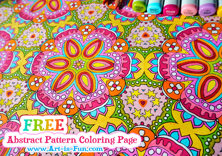 Abstract patterns coloring page by thaneeya mcardle