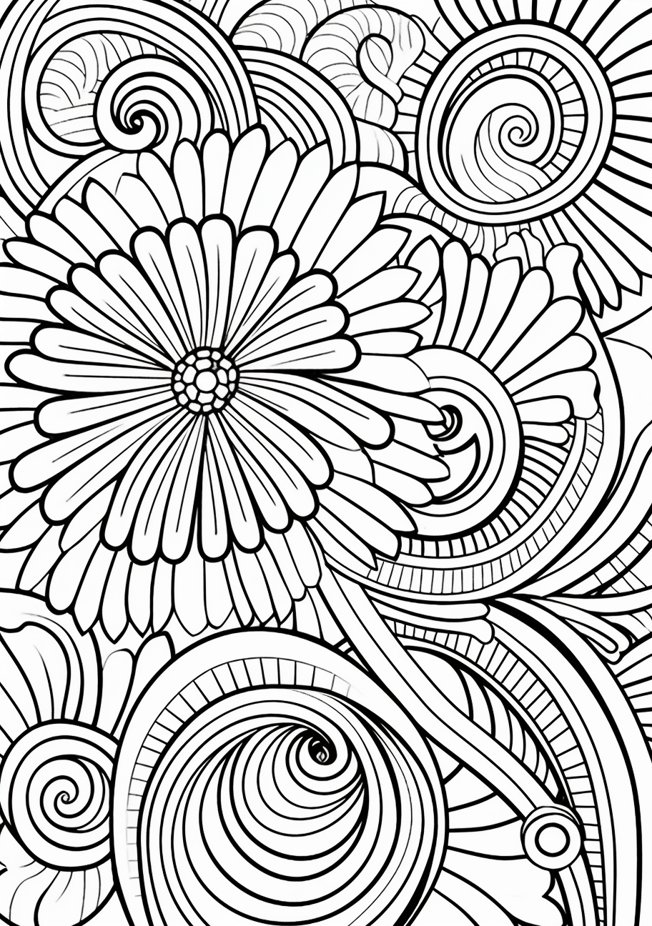 Abstract themed coloring s