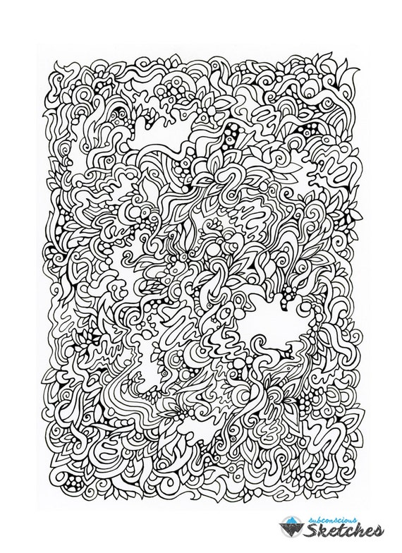 Diy printable abstract art coloring page zen art adult coloring page instant digital download cosmic coloring pages