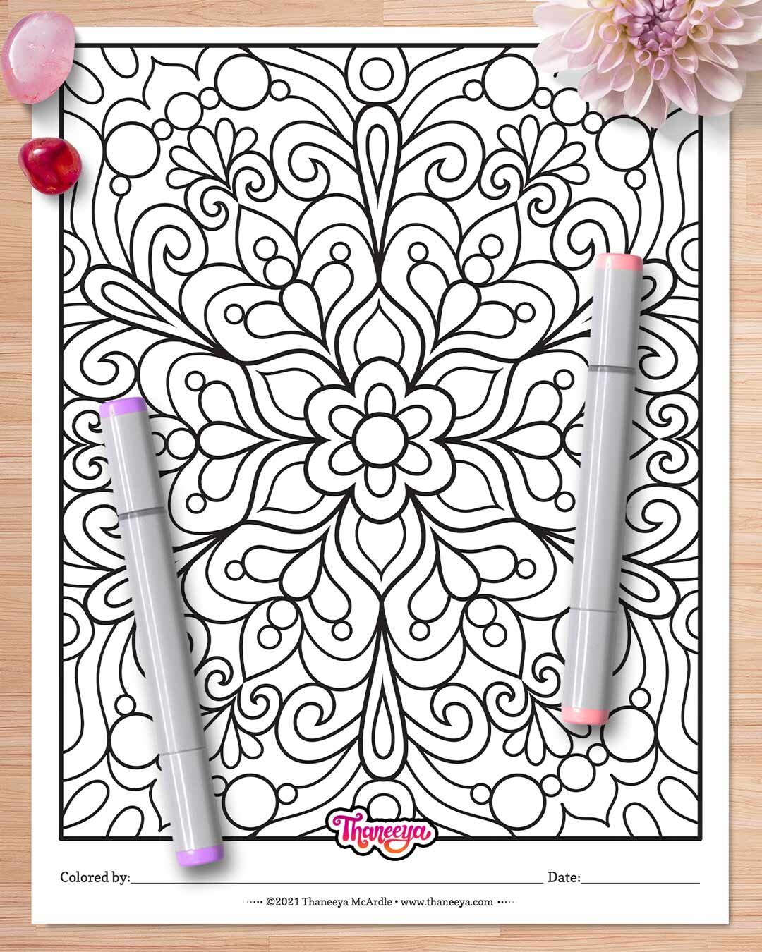 Easy abstract coloring pages