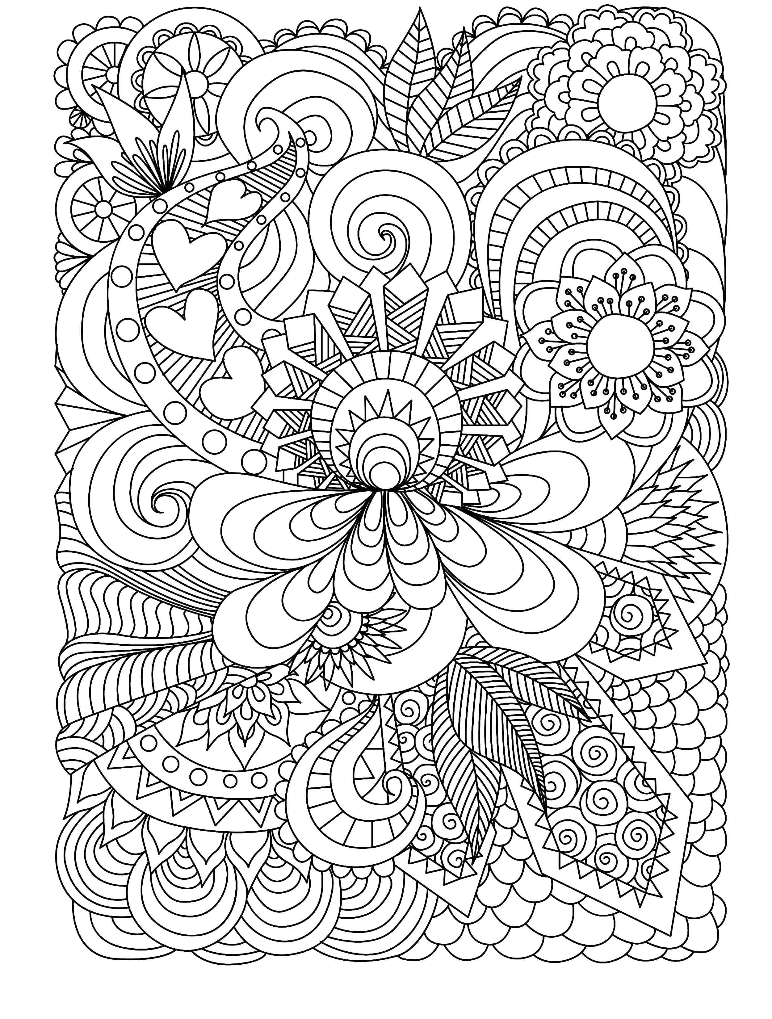 Abstract coloring pages for adults