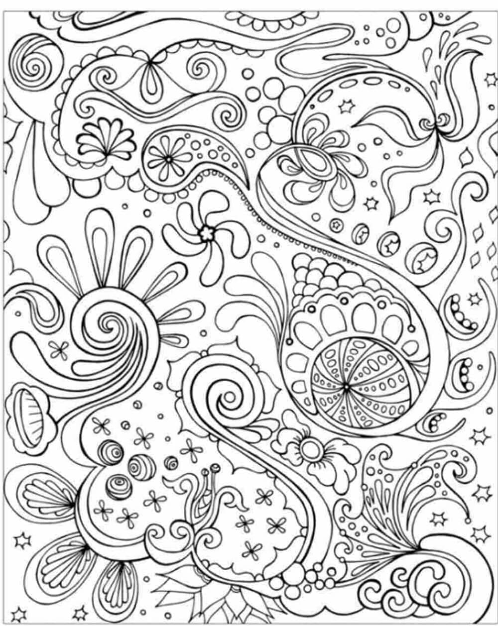 Abstract free coloring page