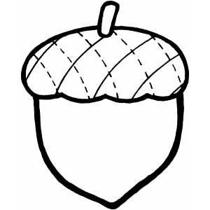 Colorful acorn coloring page for a fun and relaxing activity