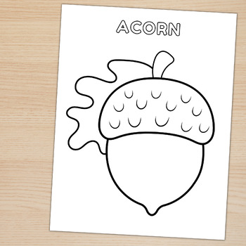 Acorn craft activity fall activities acorn coloring page build an acorn