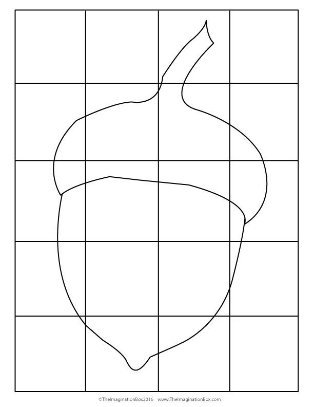Free fall coloring pages pop art acorn activity