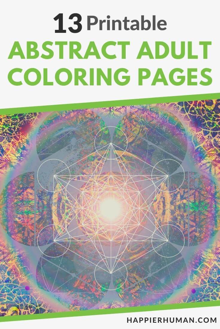 Printable abstract adult coloring pages for