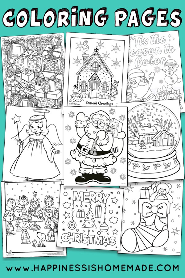 Free christmas coloring pages for adults and kids
