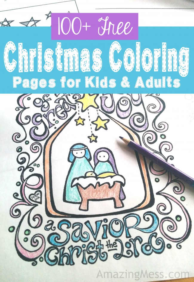 Free christmas coloring pages for kids and adults