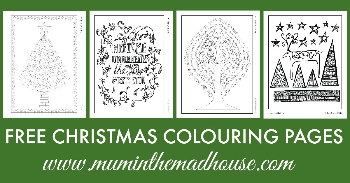 Free christmas colouring pages for adults and teens mum in the madhouse