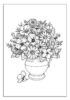 Relax and unwind with our printable flower coloring pages for adults pages
