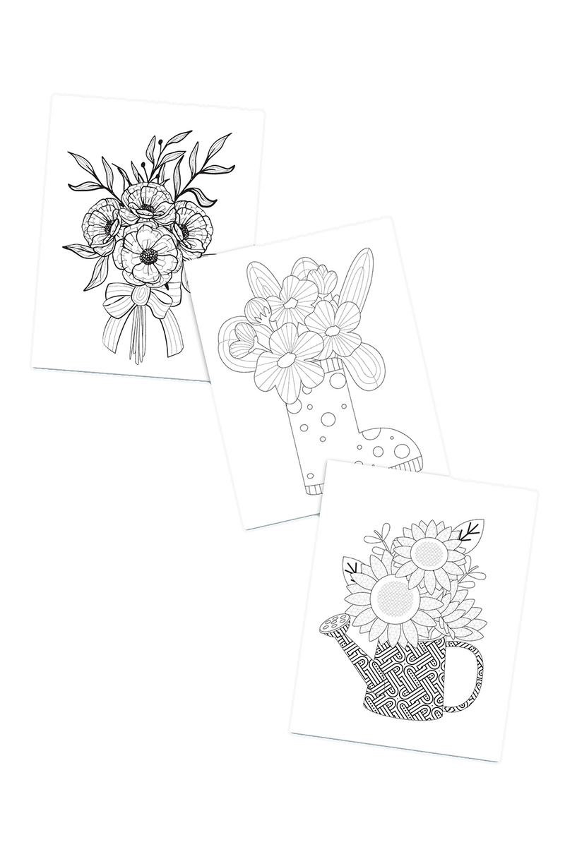 Flower coloring pages for adults and kids pages â freebie finding mom