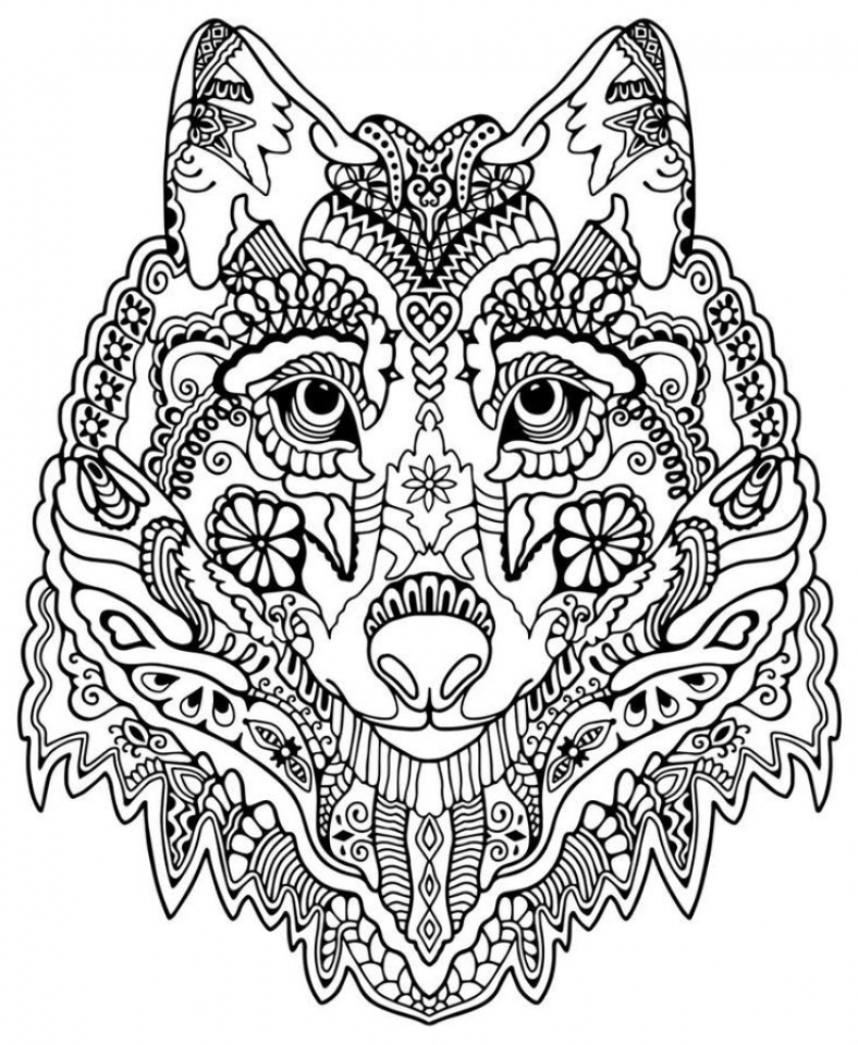 Get this printable difficult animals coloring pages for adults h