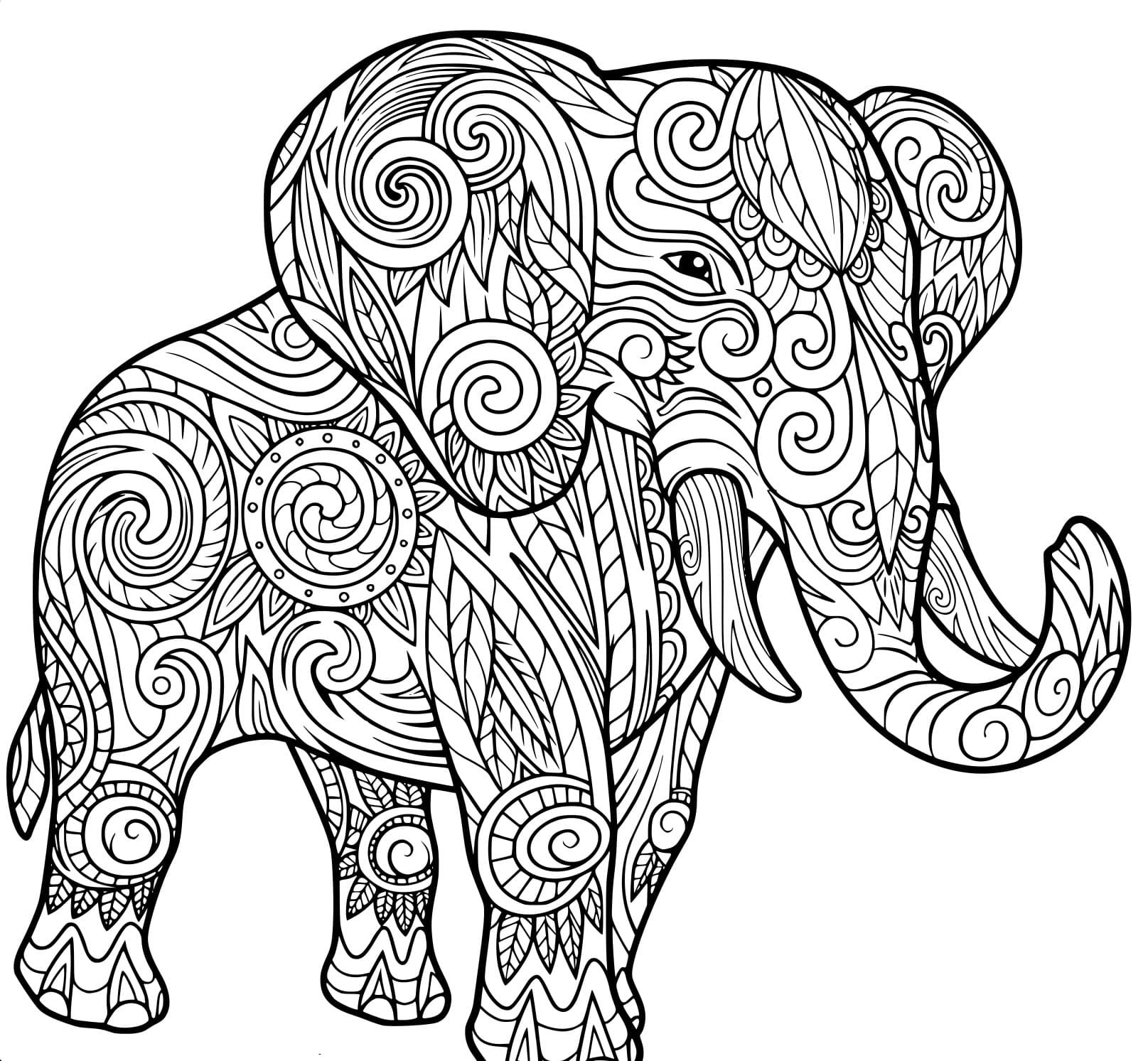 Animals coloring pages for adults