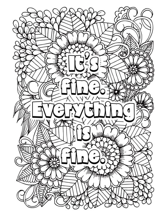 Funny adult coloring book printable pages