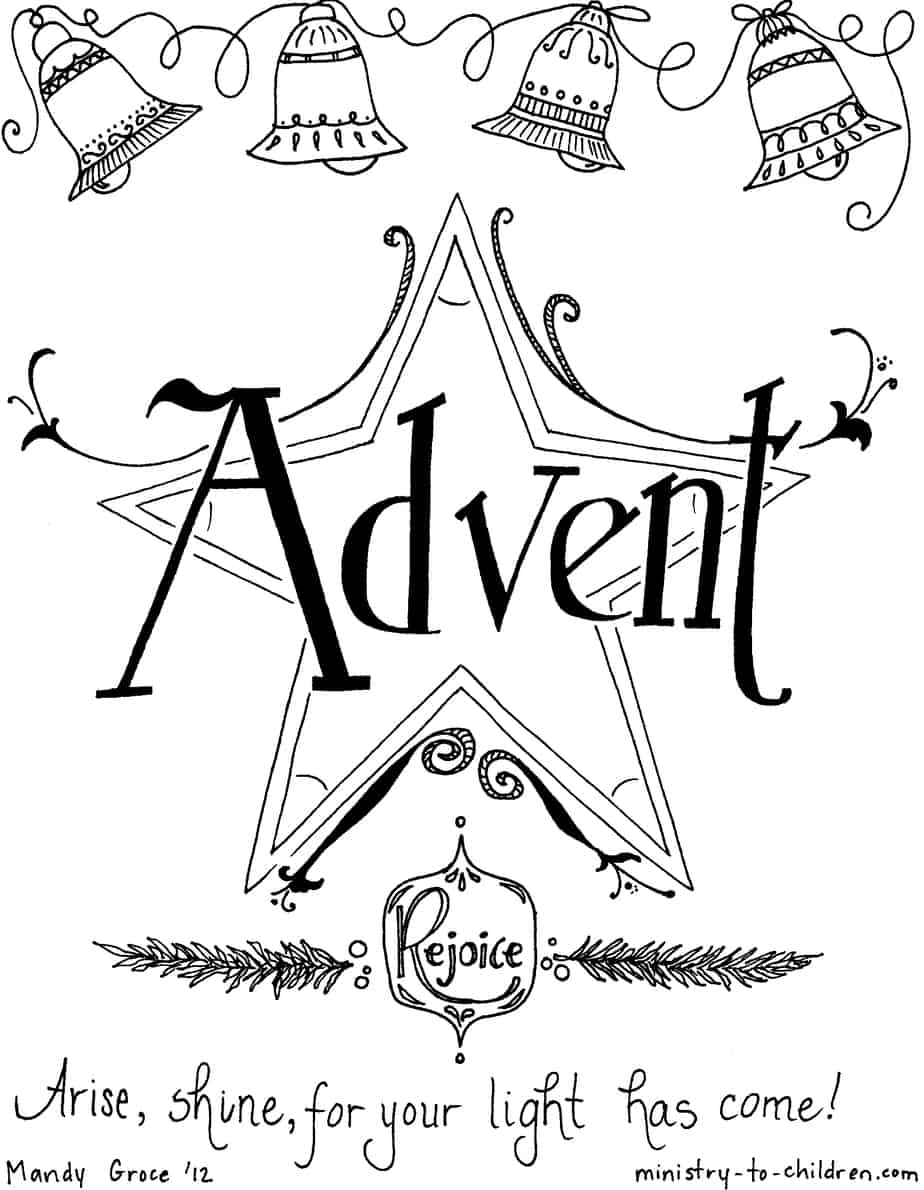 Free christian coloring book for the advent season
