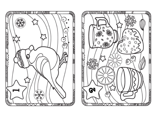 Advent calendar coloring book
