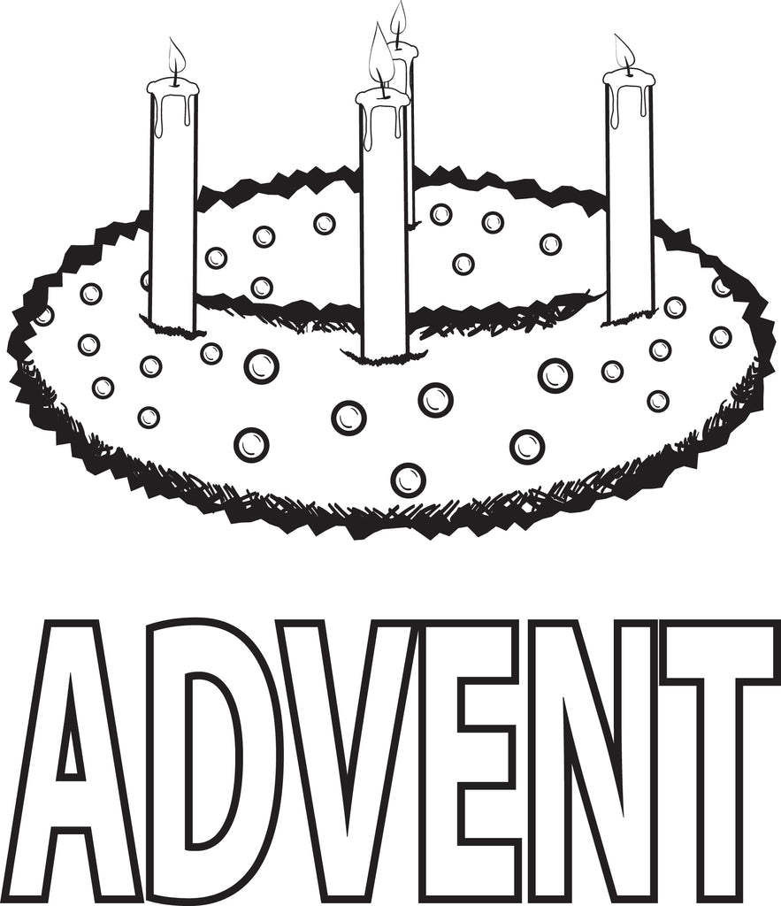 Printable advent wreath coloring page for kids â