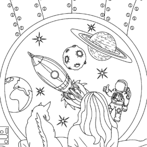 Aesthetic drawing coloring pages printable for free download