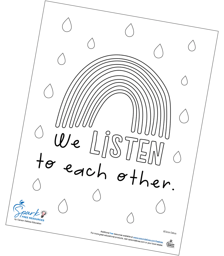 Happy place we listen free coloring printable carson dellosa