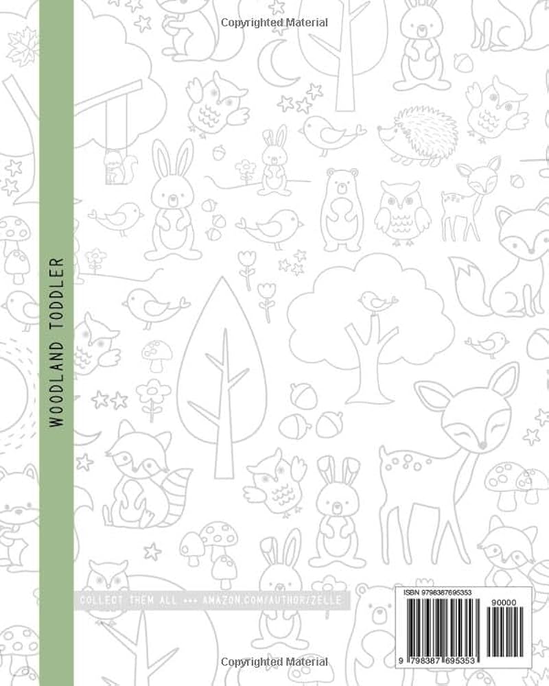 Simple and aesthetic coloring pages for woodland toddlers a leave it out on the coffee table design with minimalistic single