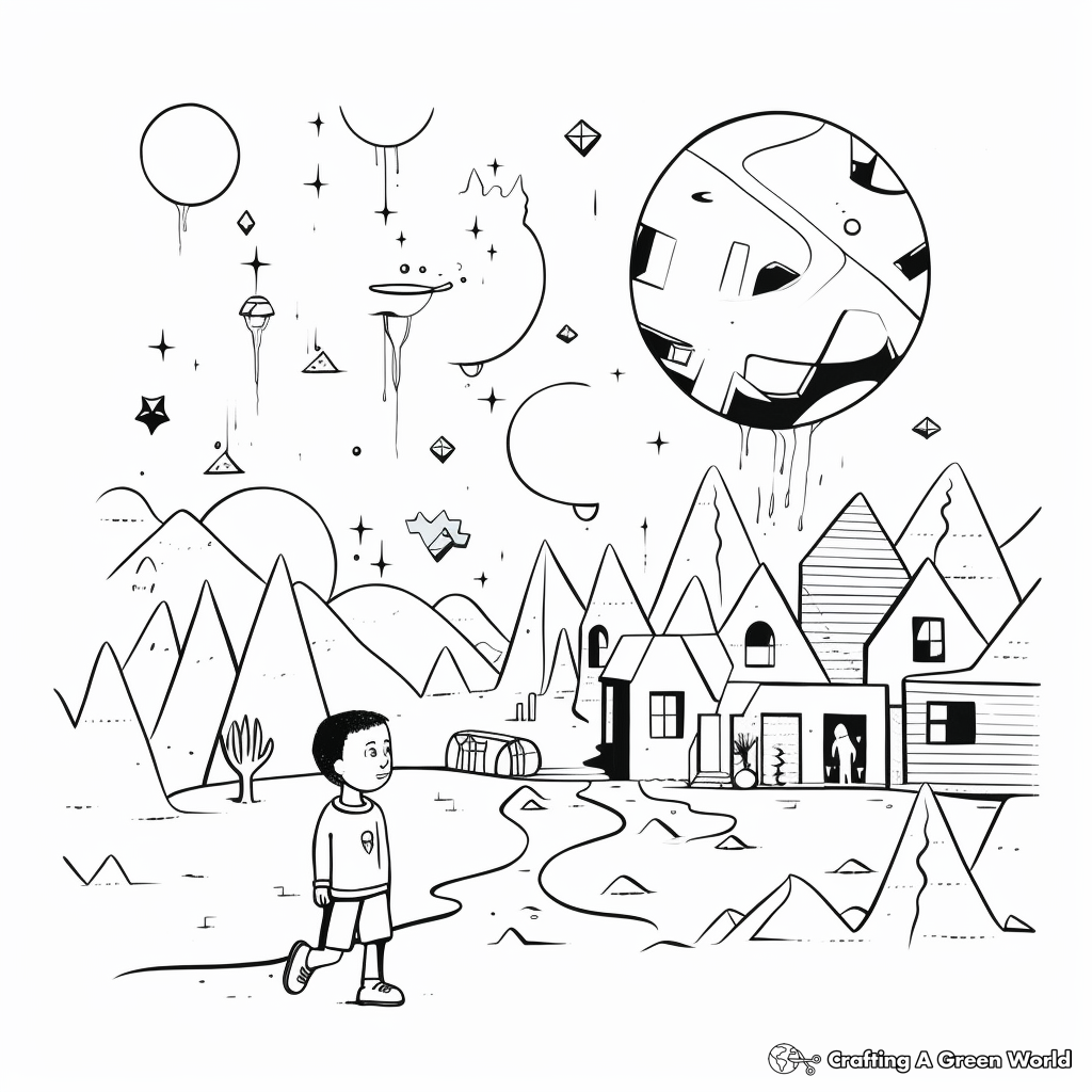 Aesthetic coloring pages