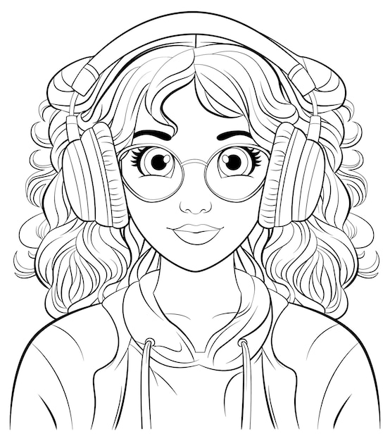 Black girl coloring page images