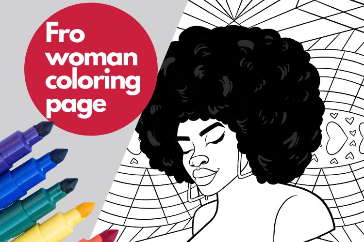 Black woman coloring page black coloring sheet printable