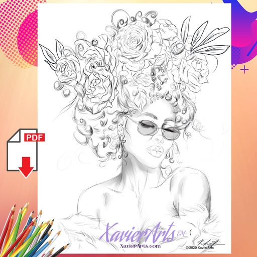 Black african american printable coloring sheets â