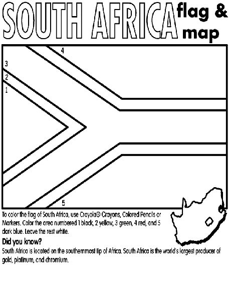 South africa on crayola south africa flag africa flag flag coloring pages