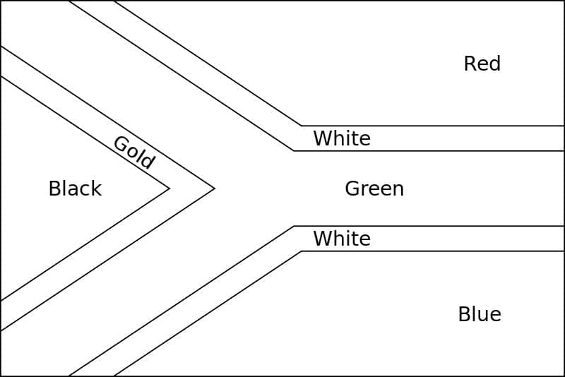 Free printable south africa flag coloring page
