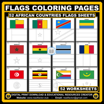 African countries flags coloring pages