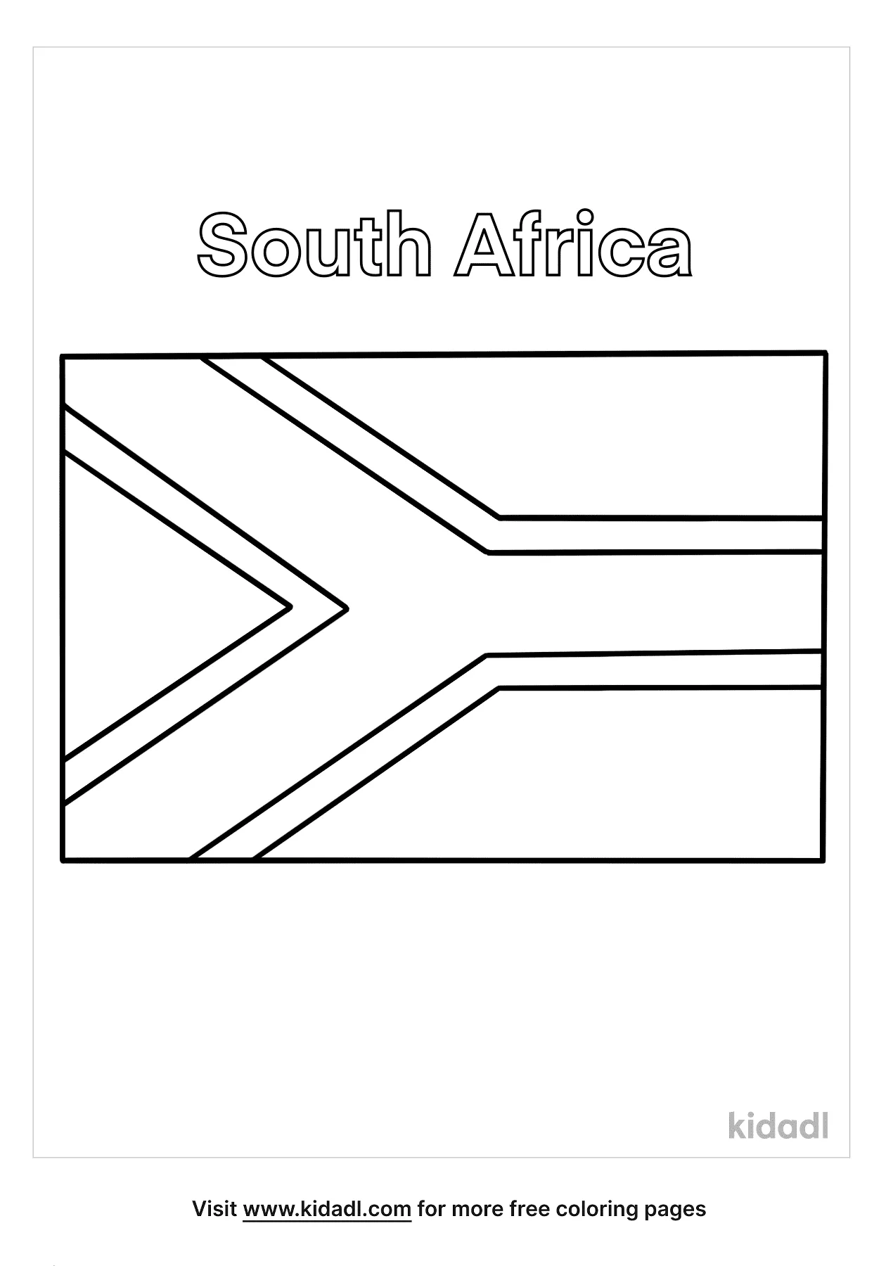 Free south africa flag coloring page coloring page printables