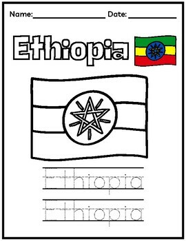 African countries flags coloring pages handwriting practice geography